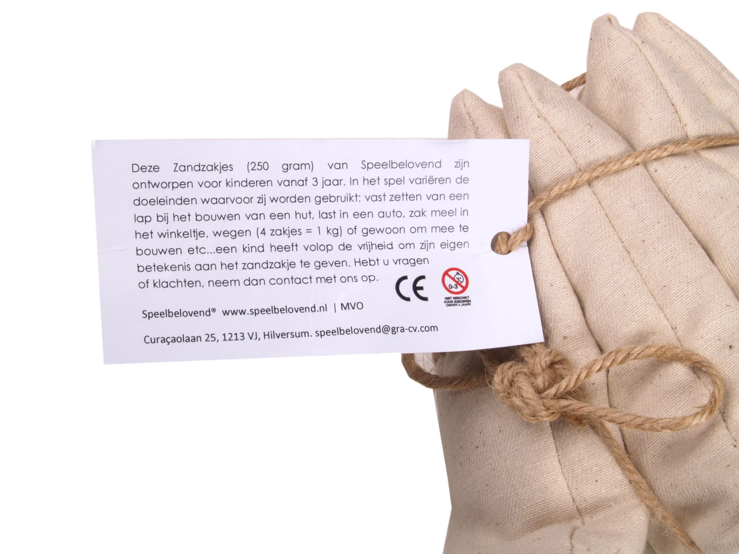 Speelbelovend Speelbelovend Zandzakjes - Set Van 4 Wit - 250 G - Afbeelding 2