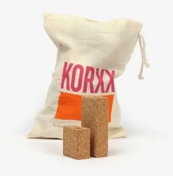 KORXX Kurk Blokken Cuboid Starter - 19 Kurk Bouwblokken Met Katoenen Zak