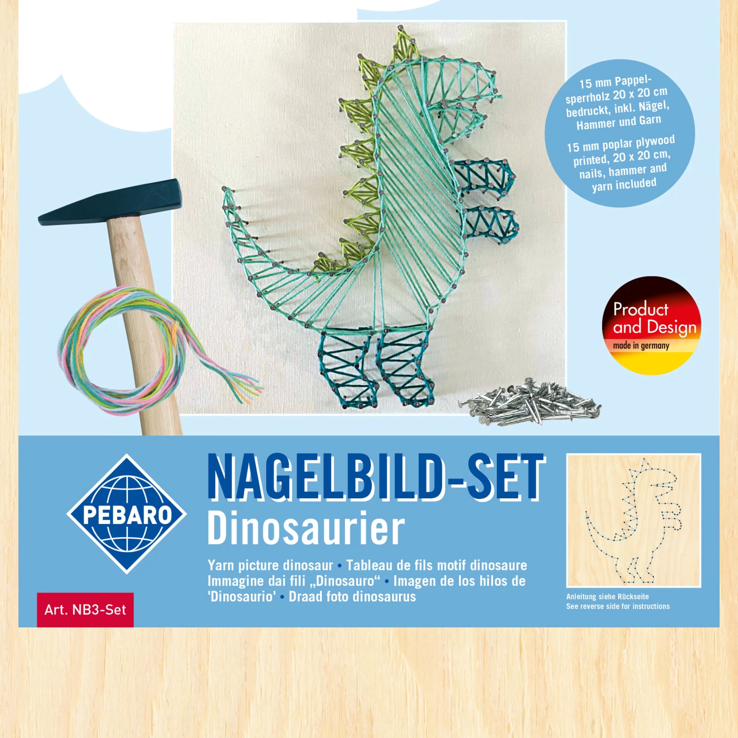 Pebaro Pebaro Nagel Kunstwerk Dino Set