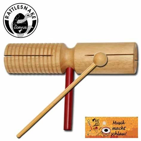 Rattlesnake Van Corvus Toys Agogo, Houten Percussie Instrument - Afbeelding 2