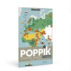 Poppik Make Your Own Sticker Poster - WORLD MAP