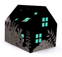 Litogami Zonne-energie Bouwpakketten Litogami Bouwpakket Huisje - Glow In The Dark