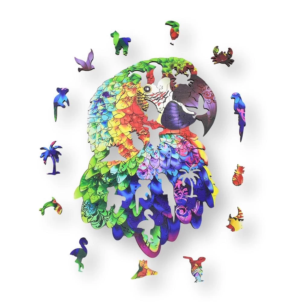 Aniwood Aniwood Puzzle Parrot Medium - Afbeelding 2