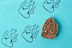 Blockwallah Blokstempel Paw Print - Pootafdruk