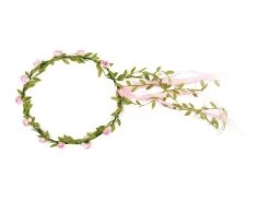 VAH - Spielzeugmanufaktur - Kinderspeelgoed Uit Historische Tijden Hoofdkrans Bloemen Roze Roosjes