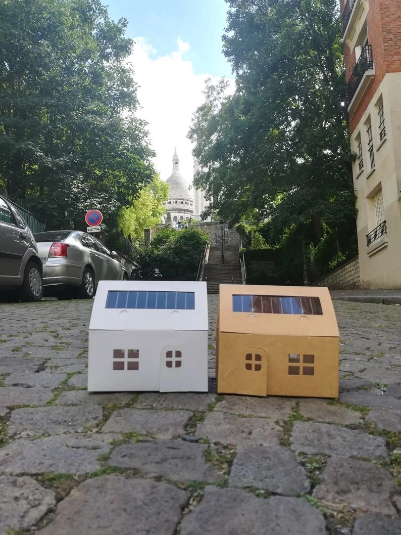 Litogami Zonne-energie Bouwpakketten Litogami Bouwpakket - Casagami Plus Wit Met Zonnepaneel En Lampje - Afbeelding 10