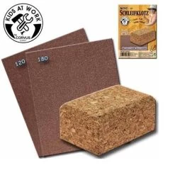 Kids At Work Kindergereedschap Schuurblokje Met Schuurpapier