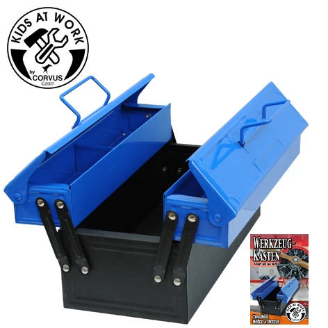 Kids At Work Kindergereedschap Kindergereedschapskist Blauw Met Gereedschap - Afbeelding 3